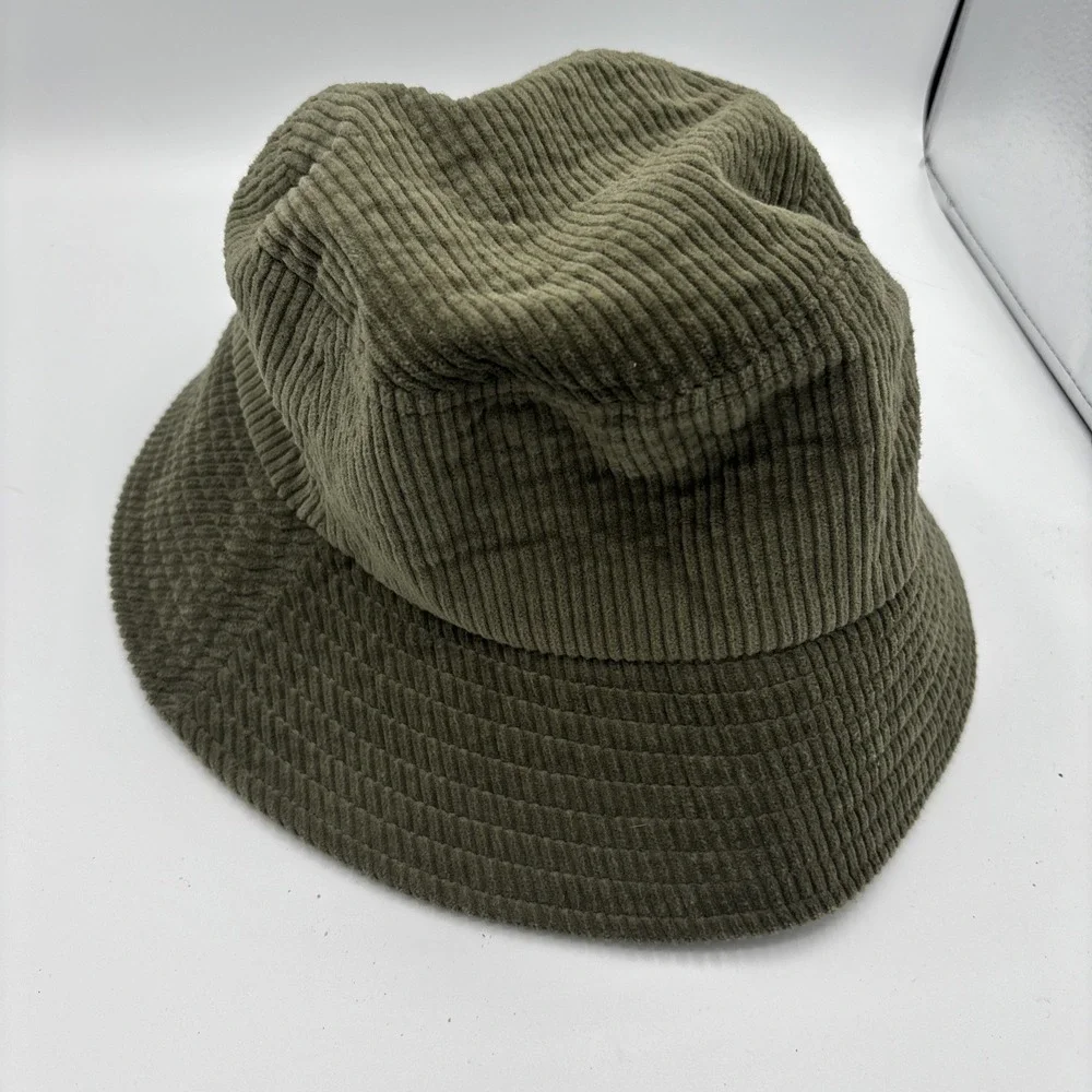 David And Young Womens Corduroy Bucket Hat Olive Green Preppy Classic FWBU114